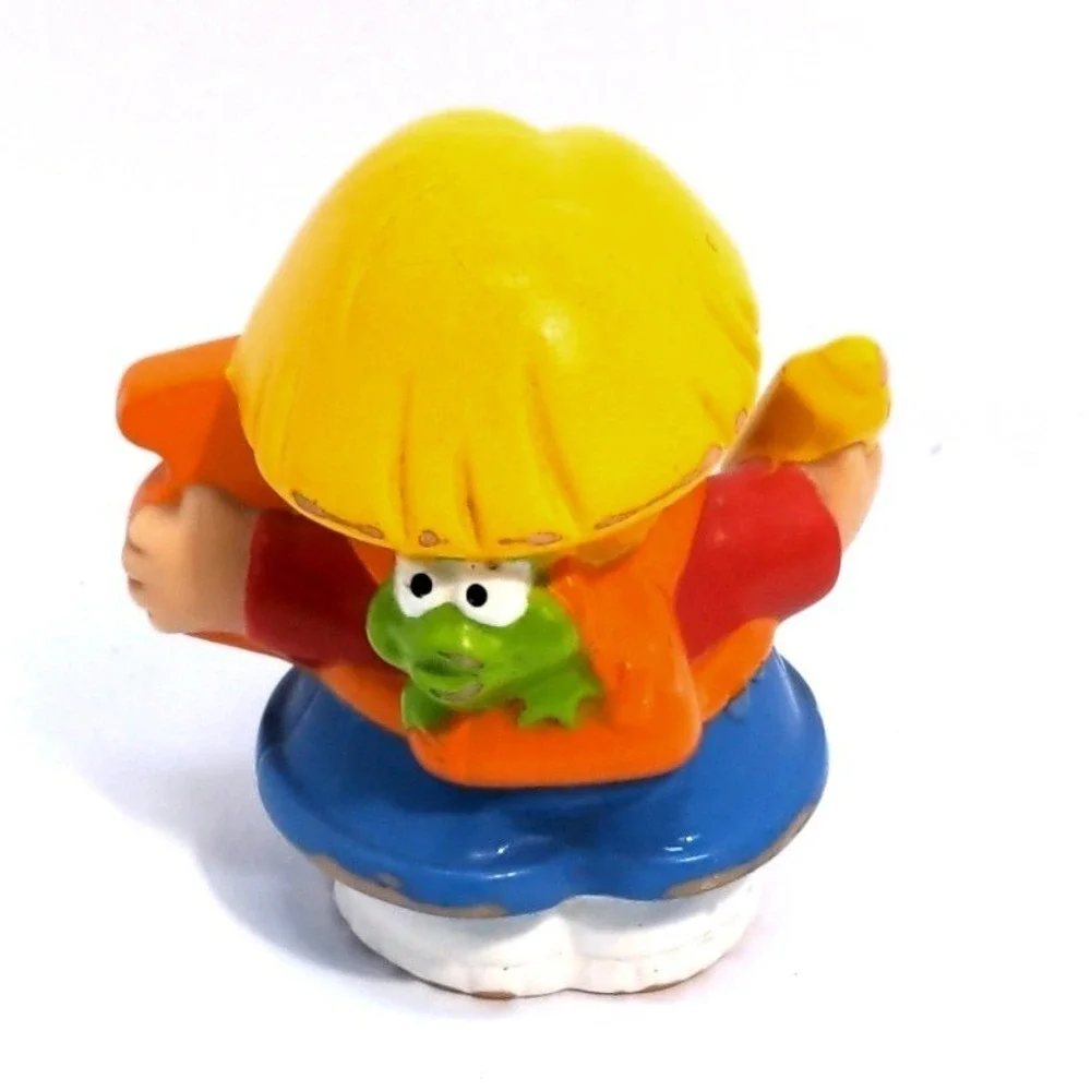 Fisher-Price Little People Eddie School Boy Yellow Pencil Number 5 Frog 2005 VTG
